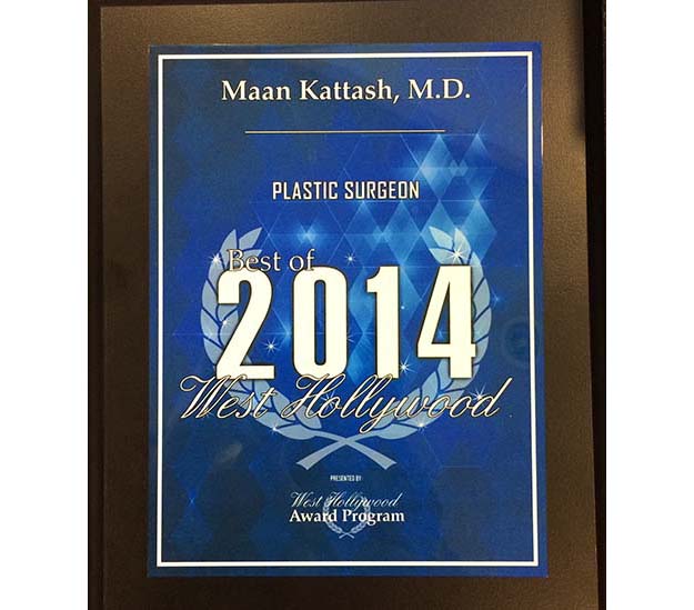 BEST OF 2014 WEST HOLLYWOOD: Awarded to Dr. Maan Kattash, M.D., Plastic Surgeon